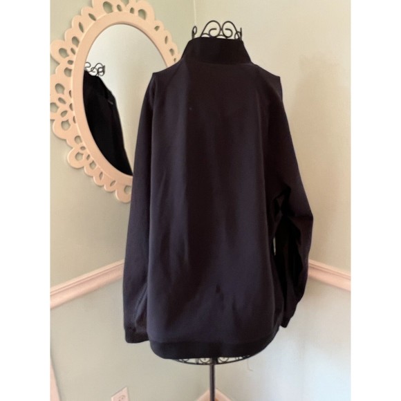 LULULEMON XXL Black Soft Shell Vented Commute 1/4 Zip Jacket Reflective Flap - Picture 3 of 8